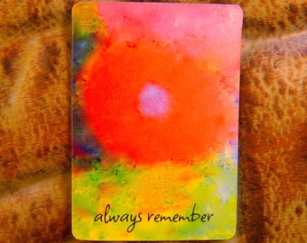 Remembrance Magnet - Fridge Magnet - In Memory - Remember - Memorial Flower Magnet - Never Forget - Red Poppy - Bold Red Flower Magnet