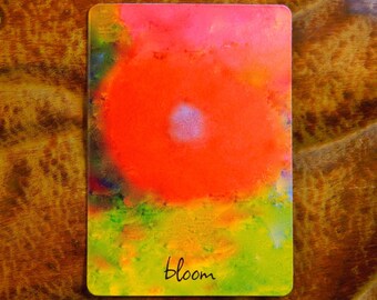Colorful Art Magnet, Fridge Magnet, Locker Magnet, Cubicle Magnet, Bold Red Flower Magnet, Bloom, Inspirational Magnet, Motivation