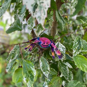 Agent of Joy Infinity Spider, Lively OOAK Cloth Art, Handmade Altar Doll, Bright Colorful Unique Creature, Uplifting Cheerful Joyful image 7