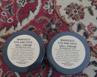 Marigold Eye and Face Gell Cream, 2% Hyaluronic Acid 2 ounces