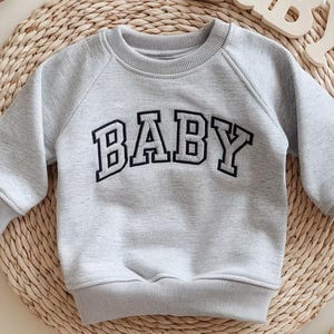 Gepersonaliseerde geborduurd kindersweater, op maat geborduurd peutershirt, kindersweater, jeugd ronde hals, cadeau voor kinderen