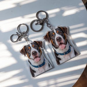 Custom Photo Keychain Acrylic, Custom Pet Keychain, Personalized Dog Keychain, Cat Keychain with Picture, Gift for Pet Lovers