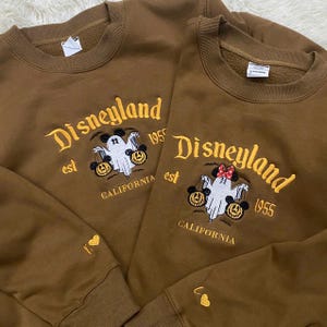 chemise brodée personnalisée Halloween vintage, chemise Magical Land, chemises assorties pour voyage d&#39;Halloween, chemises souris effrayantes, cadeau de saison d&#39;Halloween