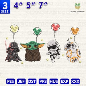 Cartoon War Movie Characters Embroidery Design, Sience Fiction Movie Characters Embroidery Design, Television Series Embroidery Design