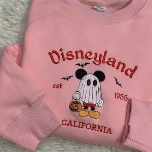 Chemise brodée Halloween personnalisée, sweat brodé souris dessin animé, sweat brodé Magical Land, cadeau déguisement souris Halloween