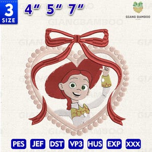 Toy Movie Cartoon Embroidery Design, Magic Kingdom Embroidery Design, Cartoon Mirror Bow Embroidery Pattern, Family Vacation Design