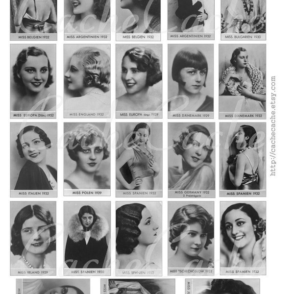 Beauty Queens 1 -- Digital Collage Sheet by CacheCache