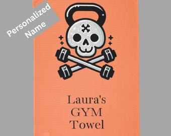 Custom Name Towel Fitness Gift for Her Sports Towel Personal Trainer Gifts Gym Accessories Gift For Her Hand Towel Customized Towel Name