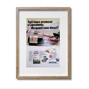 Manifesto pubblicitario CINZANO Spumante 1967 Ritaglio originale di rivista anni '60 36x26 cm Decorazione per casa, ufficio, pub, regalo da collezione