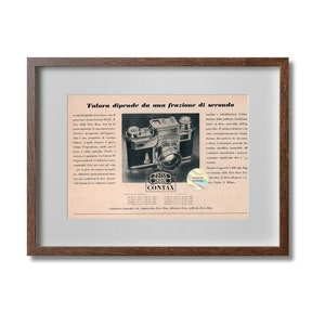 Werbeplakat Zeiss Ikon Kamera Original Zeitschriftenausschnitt 1941 Italienisches 1940er Jahre Werbeplakat 17,5x24,5 cm