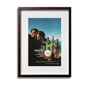 Manifesto pubblicitario MARTINI Vermouth 1967 Rivista italiana Originale Ritaglio 25x15 cm Anni '60 Casa Ufficio Pub Decorazione Regalo Da collezione