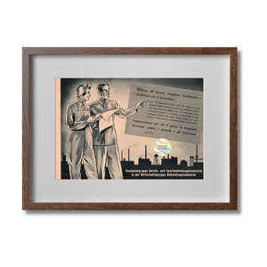 Poster pubblicitario originale del 1941, rivista italiana, ritaglio di abbigliamento da lavoro, annuncio degli anni '40, 16x24 cm, incorniciabile da parete, decorazione per casa e ufficio, regalo da collezione