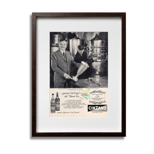 Cinzano Vermouth Original Magazine Clipping 1967 Italian Advertising Poster 1960s 25.5x16.5 cm