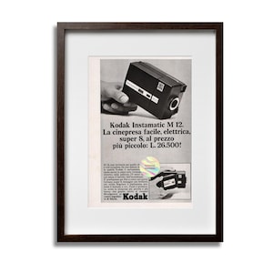Manifesto pubblicitario Kodak Camera 1967 Originale ritaglio di rivista italiana 25x17 cm Vintage anni '60 Arte murale Casa Ufficio Decorazione Regalo Collezionabile
