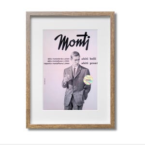 MONTI Original 1966 Italian Magazine Ad Poster Fashion 1960s 32x24 cm Frameable Wall Art Gift Collectible