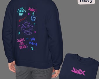 Unisex Jinx T-Shirt, Trendy Jinx Anime Tee, Japan Style, Japanese Streetwear, Arcane Jinx, Gift for Anime Lovers Tee, Anime Apparel fanmerch
