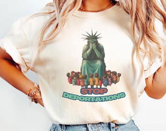 STOP Deportation T-Shirt, No More Detention T-Shirt, Immigration Gift, Immigrant Human Rights, Activist Protest Shirt, Mental Health