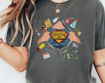 Super Mom T-Shirt, Gift For Mama,Grandma Gift T-Shirt, Mother's Day Shirt, Mama tee, Women's T-Shirt, Mother's Day Presents for Mom