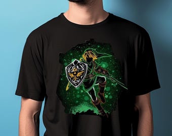 The Legend of Zelda Black T-Shirt, Legend of Hyrule Black Sweatshirt, Retro Gaming Tees for Gamers, BOTW, Unisex Shirt, Hyrule Gamer Shirt