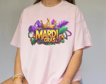 Mardi Gras T-Shirt, Cute Mardi Gras Sweatshirt, Louisiana Parade Krewe, Flower de luce Shirt, New Orleans Tee, Mardi Gras Louisiana Festival