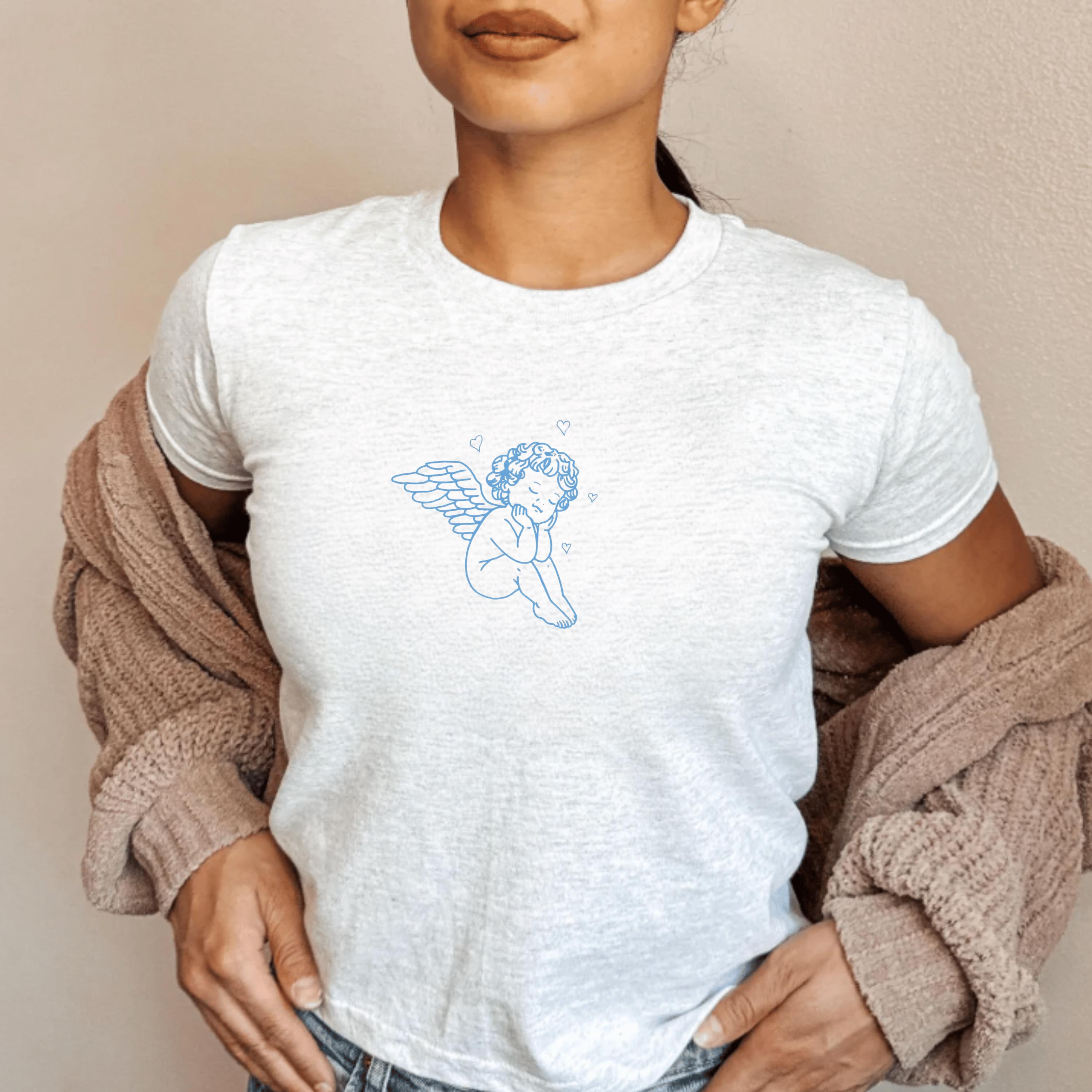 Cute Baby Tee, Angel Baby Tee, Vintage Angel Sweet Baby Tee, Cute, Y2k Baby Tee, Y2k