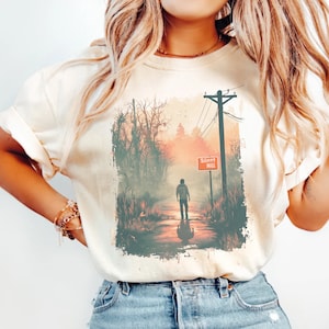 Silent Hill T-Shirt, Friday the 13th Shirt, Trendy Halloween T-Shirt, Scary Movie T-Shirt, Heather Mason, Distressed Graphic, Vintage Style
