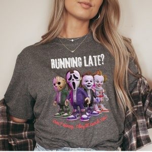 Horror Movie Sweatshirt,Scary Movie T-Shirt,Vintage Meyers Halloween Graphic T-shirt,Friday The 13th Shirt, Shirt Funny Horror Meme T Shirt