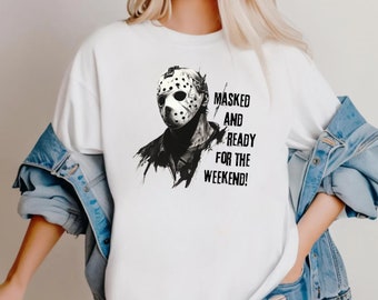 Jason Voorhees Shirt, Friday the 13th Shirt, Trendy Halloween T-Shirt, Horror Character Shirt, Scary Movie T-Shirt, Horror Meme T Shirt