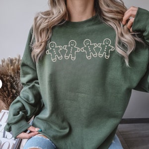 Chemise en pain d'épice mignon sweat à capuche en pain d'épice t-shirt d'hiver chemise de Noël bonhomme en pain d'épice t-shirt femme vacances t-shirt cadeau pour boulanger