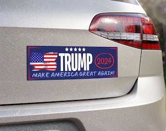 Car Bumper Magnet size 10x3 President Trump Car Magnet Trump 2024 Vinyl Magnet Magnet Car 2024
