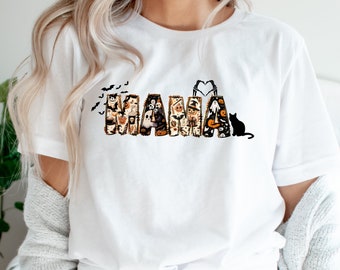 Halloween Mama Shirt,Spooky Mama Sweatshirt,Gift for Mom,Halloween Shirt,Women Fall Tshirt, Halloween Party Tee, Spooky Season Shirt