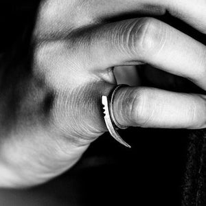 EME: Scythe ring, sterling silver - Joanna Szkiela x Ovate Resurgam collab