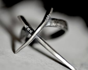DWO: Scythe ring, sterling silver - statement ring - Joanna Szkiela x Ovate