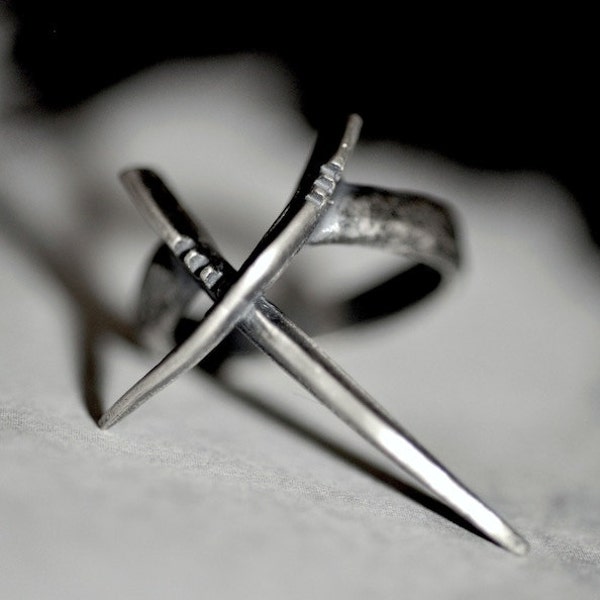 DWO: Scythe ring, sterling silver - statement ring - Joanna Szkiela x Ovate