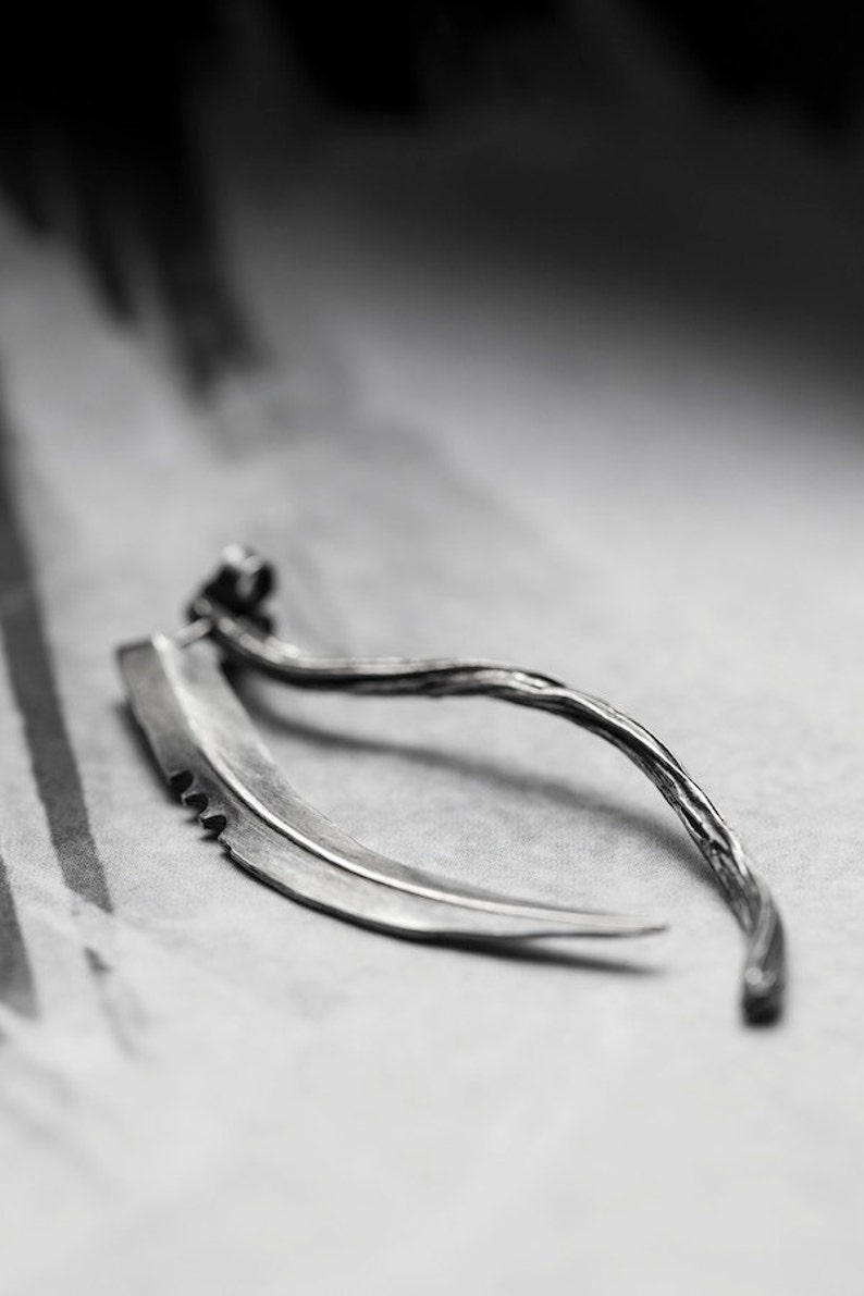 Scythe ear jacket, sterling silver earring Joanna Szkiela x Ovate collab image 2