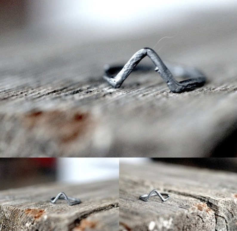 knuckle midi ring KENAZ Rune silver twig ring Fire, Knowledge, Enlightened Mind image 4