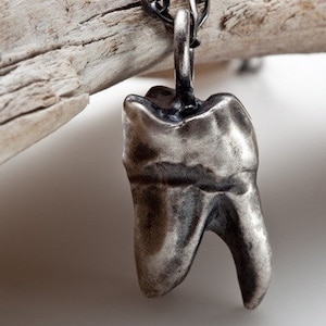 The Molar Tooth - sterling silver pendant necklace - RedSofa jewelry