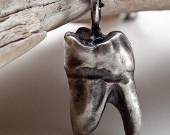The Molar Tooth - sterling silver pendant necklace - RedSofa jewelry