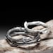 twig wedding band set, sterling silver branch rings - Elvish You Belong Together