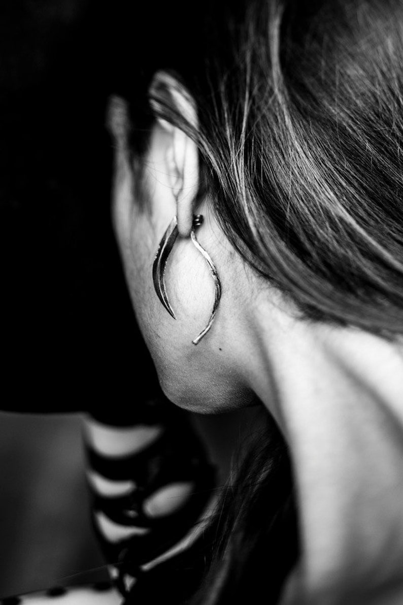Scythe ear jacket, sterling silver earring Joanna Szkiela x Ovate collab image 1