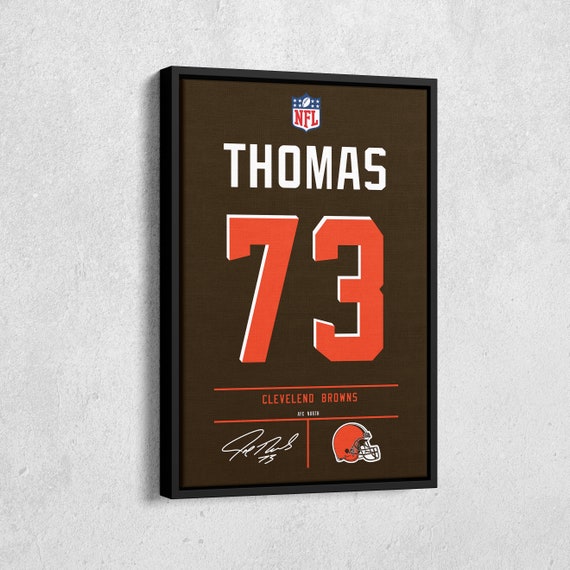 Joe Thomas Jersey Art Cleveland Browns NFL Wall Art Home Decor Hand Made Poster Canvas Print Etsy UK
