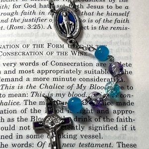 Handmade Catholic Rosary, Rosary, Prayer Beads, Glass Beads, Gift, Prayer, Catholic, Multi Color, Saint Benedict, Miraculous Medal, Crucifix