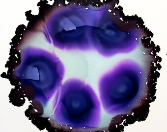 Mixed Media on Metal- Purple Geode