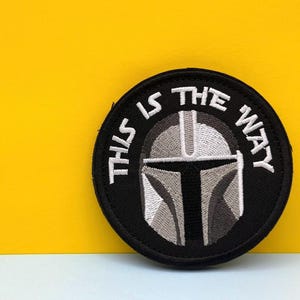 Dies ist der Weg Mandalorian-inspirierter Klettpatch - Star Wars inspiriertes taktisches Patch für Rucksack, Jacke, Hut, Ausrüstung