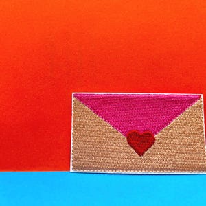 Liebesbrief Aufnäher, Aufnäher zum aufbügeln, gestickt, witzig, ästhetisch, für Jacken/Taschen/DIY-Projekte für Kinder