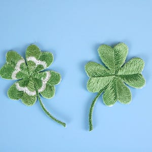 Toppa Quadrifoglio Verde Da Stirare &ndash; 4x3 Cm &ndash; Ricamata &ndash; Fai Da Te Bambini