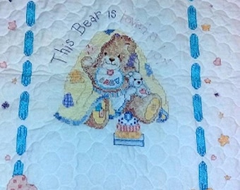 This Bear Is Loved A Lot Baby Quilt