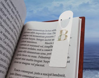 Gold Letter B With Flowers Bookmark