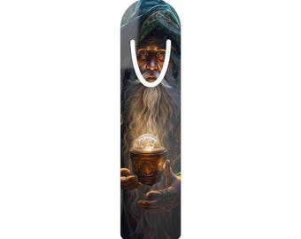 Old Wizard Doing Magic Bookmark