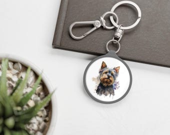 Watercolor Yorkshire Terrier 1 Keyring